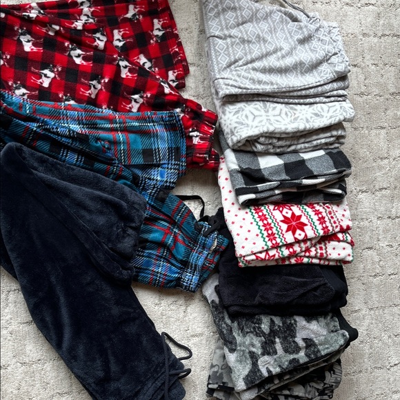 Cozy Pajama Set - Red, Blue, Gray - Picture 1 of 2